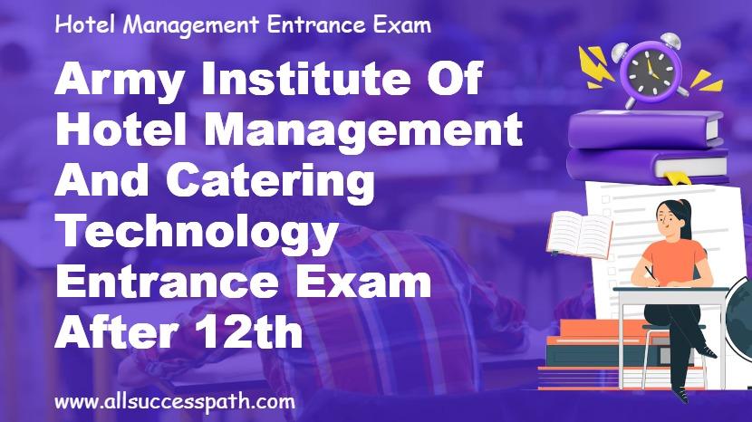 AIHMCT Entrance Exam After 12th