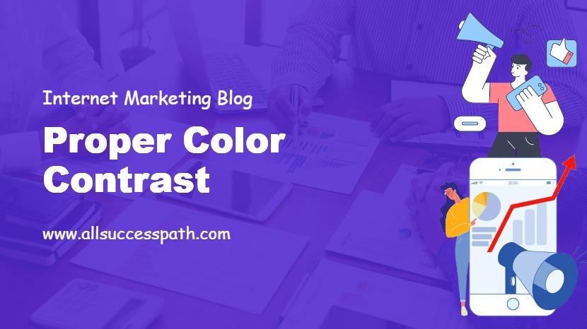 Proper Color Contrast